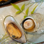 丸魚食堂 - ムール貝、サザエ