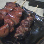 炭火焼き鳥 まかや - レバー、つなぎ