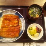 Kappou kabayaki yokohama yasohachi - ぽんころ鰻丼、肝吸い、お新香