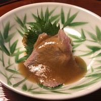 祇園 川上 - 牛肉のしゃぶしゃぶを味噌だれで。美味いな〜。