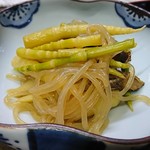 やきとり嵯峨 - 竹の子とニシンの炒め物