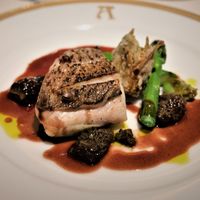 アピシウス - 真鯛のヴァプール　ポルト酒ソース　フレッシュモリーユ茸