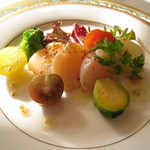 フレンチレストラン 千秋亭 - （2011）オードブル。マスタードとオリーブオイルが美味し♪