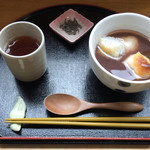 Cafe Atrio - 冬季限定 ぜんざい お茶+昆布付 600円