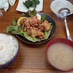 又兵衛 - 唐揚げ定食ご飯大盛り