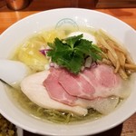 麺屋 六感堂 - 特製ワンタングリーン麺（しお）