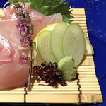 旬菜たかや - 鯛のお刺身のはす芋