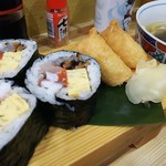 鮨きのすけ - うどんセットの海鮮巻き寿司