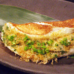 Fluffy grilled green onion and Yamato sweet potato