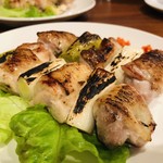 ナガタ店 - ナガタ流、焼き鳥、自家製柚子胡椒を添えて