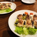 ナガタ店 - ナガタ流、焼き鳥、自家製柚子胡椒を添えて