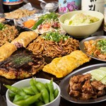 お好み焼きつくし - 飲み放題付コース 3,500円 (税別) ※2名様～