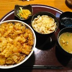 いっちょう - 海鮮つまみ揚げ天丼小ぶっかけうどん付1069円