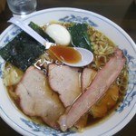 とらや分店 村田や - ワンタンメン大盛＋煮玉子