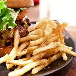 SHOGUN BURGER Shinjuku ten - ダブルチーズバーガー@1,400円＋ドリンクポテトセット@350円：フレンチフライ