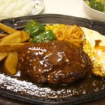 レストランかじ - ハンバーグステーキセット1200円