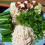 割烹 能登 - 鴨鍋の野菜