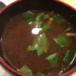割烹 一楓 - ・なめこの味噌汁：きんと美味しい。白いご飯に合います。