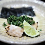 銀座 しのはら - 河豚白子炭火焼き（追加）