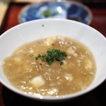 銀座 しのはら - 新生姜の炊き込みご飯にフカヒレと伊勢海老の餡かけ