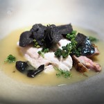 レストランエール - ホロホロ鳥　鶏白湯　トリュフ　柚子パスタ
