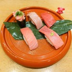 にぎり長次郎 - 本まぐろ食べ比べセット　￥1,480