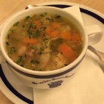 Schumacher Brau Im Goldenen Kessel - 締めの「チキンスープ」　　　　　　　　　　　濃厚ダシに薄味スッキリ