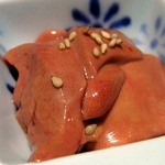 焼鳥・元気 - ３番目です。 生肝です。 私は、肝が好きでは無いので、新鮮でないと食べれないんですよね。 食べてみると、旨い！！ これは、超旨いですよ。 アッと言う間に食べ切ってしまいました。