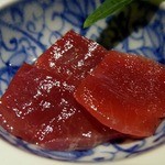 焼鳥・元気 - ４番目です。 ズリです。 ズリの刺身って、ほとんど食べないですよね。 ここの刺身は、レベルが高いですよ。 このズリも美味しく頂けました。