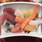 金太楼鮨 - 刺身定食 ¥750 の刺身