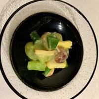 懐韻 - ぶどう、エリンギ、ねぎの辛子味噌和え