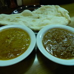 インド料理 ザ タンドール - 2カレーセット（キーマカレーと玉子カレー）