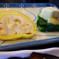 城見櫓 - 辛子蓮根、一文字ぐるぐる、豆腐の味噌漬け