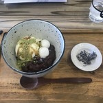 Cafe はぁとの葉っぱ - クリームぜんざい