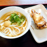 純手打うどん よしや - かけうどんと、塩麹とり天