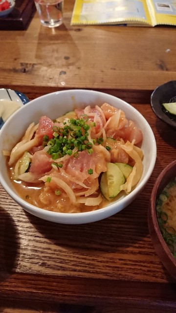 意外と安定感のある味の刺身酢味噌 By Diznt 喰呑屋バラック 渡嘉敷村 居酒屋 食べログ