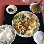 Sei Riyuu - イカ肉天定食サービスランチで@830