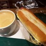 プロント - コッペパンたまごベーコンセット：420円 (2019/2)