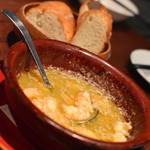 ビストロ フィッシュ - ４，０００円コースの『当店人気No.1！エビのガーリックオイル煮』２０１９年４月