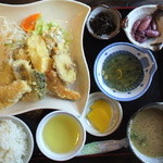 イザリcafe - 天ぷら定食　900円