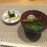 割烹一文 - 椀物のお吸い物、ピュアな味