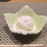 割烹一文 - デザートのジェラートも手作りで、濃厚