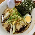 風風ラーメン - ばり黒豚骨（辛ネギトッピング）