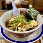 風風ラーメン - ばり黒豚骨（辛ネギトッピング）