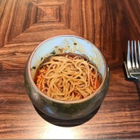 TexturA - 残った汁に入れた山椒麺（餃子とセットで６４８円）