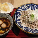 そばえもん - おつけ蕎麦　鶏つくねときのこ＋小丼付き