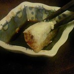 手打ち蕎麦 かね井 - そばがきZOOOOM!わさび醤油でどうぞ。