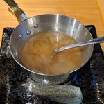 鉄板焼・ステーキハウスきく - オニオンスープ