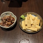 四文屋 - 砂ずりわさびと長芋漬け