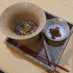 トゥ・ラ・ジョア - ●古代米の出汁粥、エゾアワビ